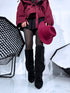 Suede-like boots "WELCOME CLS-532" - black